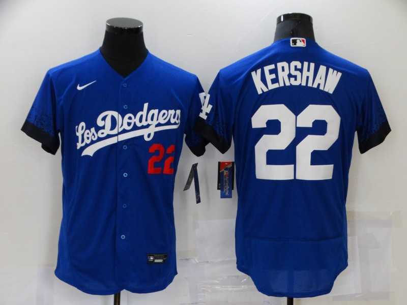 Dodgers 22 Clayton Kershaw Royal 2021 City Connect Flexbase Jersey,We sell and wholesale Dodgers 22 Clayton Kershaw Royal 2021 City Connect Flexbase Jersey on line form chian!